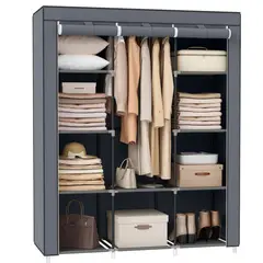 52 BITS - Closet Armario Doble Desarmable Portatil con Forro