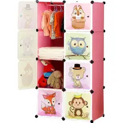 52 BITS - Armario Organizador de Ropa y Juguetes Pequeño para Niñas