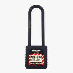 STEELPRO - Paq x 12und Candado Grillete Lar Nylon Color Negro