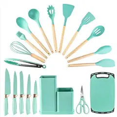 52 BITS - Set de Utensilios de Cocina Antiadherentes Sin Bpa X19 Pcs
