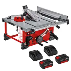 EINHELL - Sierra de Mesa 10" Inalámbrica 36V 3800RPM + 2 Baterías 4.0 Ah y 2 Cargadores