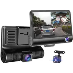 52 BITS - Video Camara DVR para Carro 3 Lentes Frontal y Reversa Interno Genérico