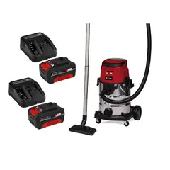 EINHELL - Aspiradora 25 L Seco - Húmedo Inalámbrica 18v Incluye 2 Baterías 4.0 Ah y 2 Cargadores