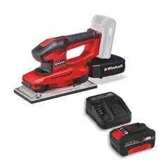 EINHELL - Lijadora Orbital 1/4 Pulgada Inalámbrica 18V + 1 Batería 4.0 Ah y Cargador