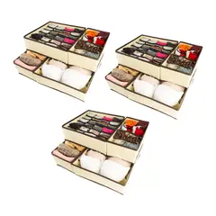 ENERGY PLUS - Organizador de Cajones 12 Piezas Para Ropa Interior Medias Y Más Beige