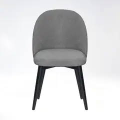 ELITE LIVING - Setx2 Silla de Comedor Nova Negro Mate Tela Humo