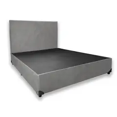 MUEBLES COLOMBIA MUCOL - Combo Life Base Cama 120x190 + Espaldar Plata
