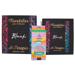 ARTISAN - Kit Mandalas para Colorear Black