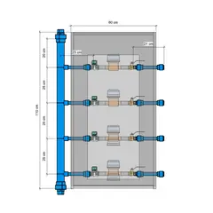 DICOL - Caja Y Flauta Para Medidor 4 Salida