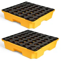 ENERGY PLUS - 2 Estibas Plásticas Antiderrame Contenedora Líquidos Canecas