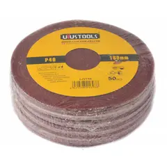 UYUSTOOLS - Disco Lija # 40 con Velcro Profesional de 118 mm