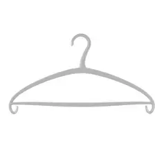 VANYPLAS - Display Gancho Plástico Ropa X 7 Unidades Plata
