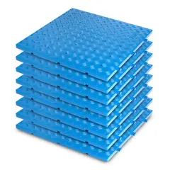 ENERGY PLUS - Set X8 Estibas Plásticas Lisas Modulares 60X60Cm Cap. 500 Kg Azul