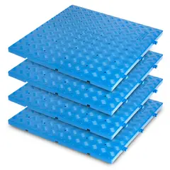 ENERGY PLUS - Set X4 Estibas Plásticas Lisas Modulares 60X60Cm Cap. 500 Kg Azul