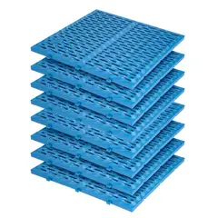 ENERGY PLUS - Setx8 Estibas Plásticas Perforadas Modulares 60X60Cm Cap.500Kg Azul