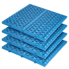 ENERGY PLUS - Setx4 Estibas Plásticas Perforadas Modulares 60X60Cm Cap.500Kg Azul