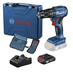 BOSCH - Taladro Percutor ½ Pulgada 18v S/Escobillas Gsb 185 1 Batería + 23 Accesorios