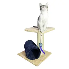 MAOS PETS - Gimnasio Rascador Para Gatos 35x35x40cm Mediano Beige