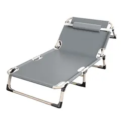 undefined - Cama Plegable para Exteriores Reclinable Camping