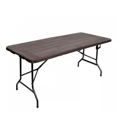 SUBE - Mesa Portafolio Plegable 180cm Tipo Madera Plástico Jardín