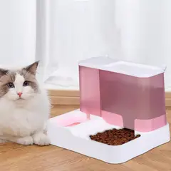 SUBE - Dispensador Para Perro Dos En Uno De Comida Y Agua Rosado