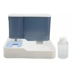 SUBE - Dispensador Para Perro Dos En Uno De Comida Y Agua Azul