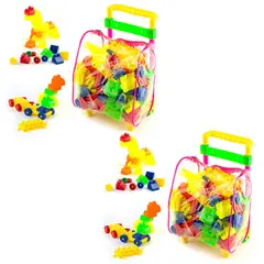 ENERGY PLUS - Kit X2 Maleteros Didácticos de 65 Bloques C/u Armotodo Jugar