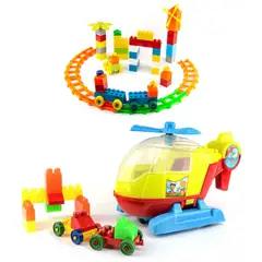 ENERGY PLUS - Granja + Helicóptero: Armatodo Didáctico Familiar 130 Pzas