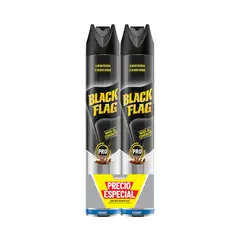 BLACK FLAG - Insecticida Aerosol Rastreros 2 Und X 400 Ml Cada Una
