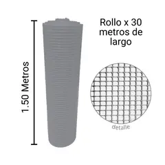 LAFERRETTERI - Malla Plástica Multiusos 4mmx4mm H150cm Rollo 30 m Gris