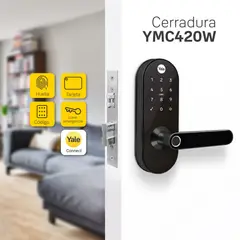 YALE - Cerradura Digital Ymc420 W + Kit Connect.