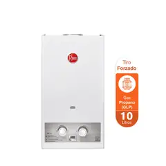 RHEEM - Calentador 10lt Gas Propano Tiro Natural