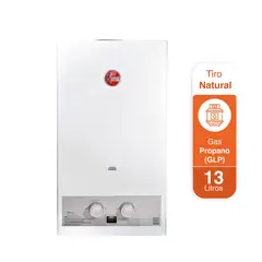 RHEEM - Calentador 13Lt Gas Natural Tiro Natural