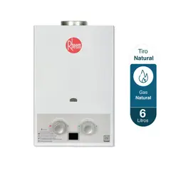 RHEEM - Calentador 6 Litros Gas Natural Tiro Natural