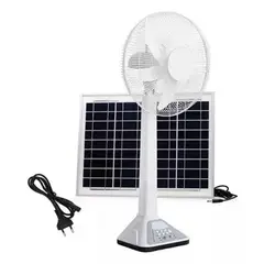 52 BITS - Abanico Ventilador Recargable + Panel Solar Gd-314
