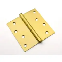 FERRAWYY - Bisagra Cuadrada Dorada Doble para Puerta de 3.5?