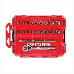 CRAFTSMAN - Juego Mecánico Mando 1/4 SAE 20 Piezas