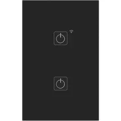 HALUX - Interruptor Doble Smart Wifi Negro