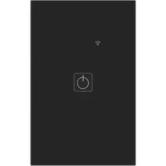 HALUX - Interruptor Sencillo Smart Wi-Fi Negro