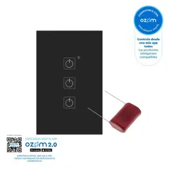 HALUX - Interruptor Doble Smart Wifi Negro