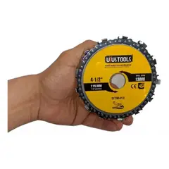 UYUSTOOLS - Disco Sierra para Tallar Madera de 115 mm y 13 Cuchillas