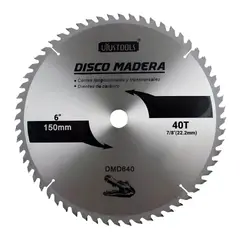 UYUSTOOLS - Disco Sierra Corte Profesional para Madera 6 Pulgadas X 40 D