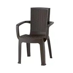 VANYPLAS - Silla Plástica Con Brazos Aura Wengue