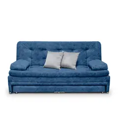 MUEBLES ONLINE - Sofá Cama Nido Olsen 95X190X60 Tela Azul Incluye Cojines
