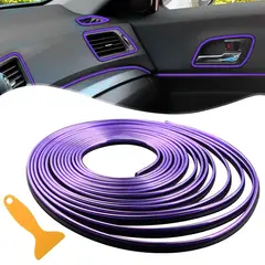 GENERICO - Moldura Decorativa Universal para Auto Morado 5 Metros
