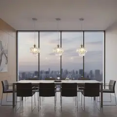 IKELITE - Lámpara Colgante Cromo 1 Luz E27 60w