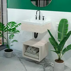 FIRPLAK - Lavamanos Godai Oslo 48X43 Elevado Con Cubo Soder