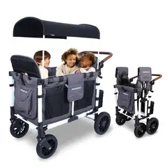 WONDERFOLD - Coche Cuádruple Plegable con Asientos Altos Color Gris Marca