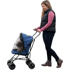 PET GEAR - Coche Para Mascotas 39x29x59cm Pequeño Azul