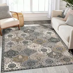 LAHOME - Alfombra Marroquí Color Gris Multicolor de 0.91x1.52m